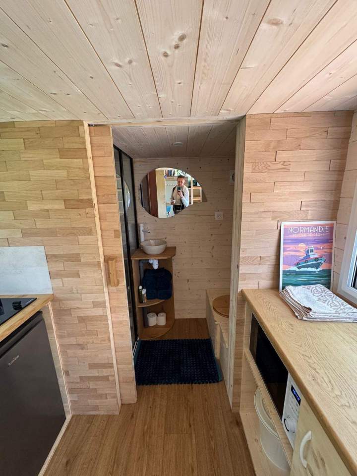 Rangement pour salle d'eau de tiny house Rouen