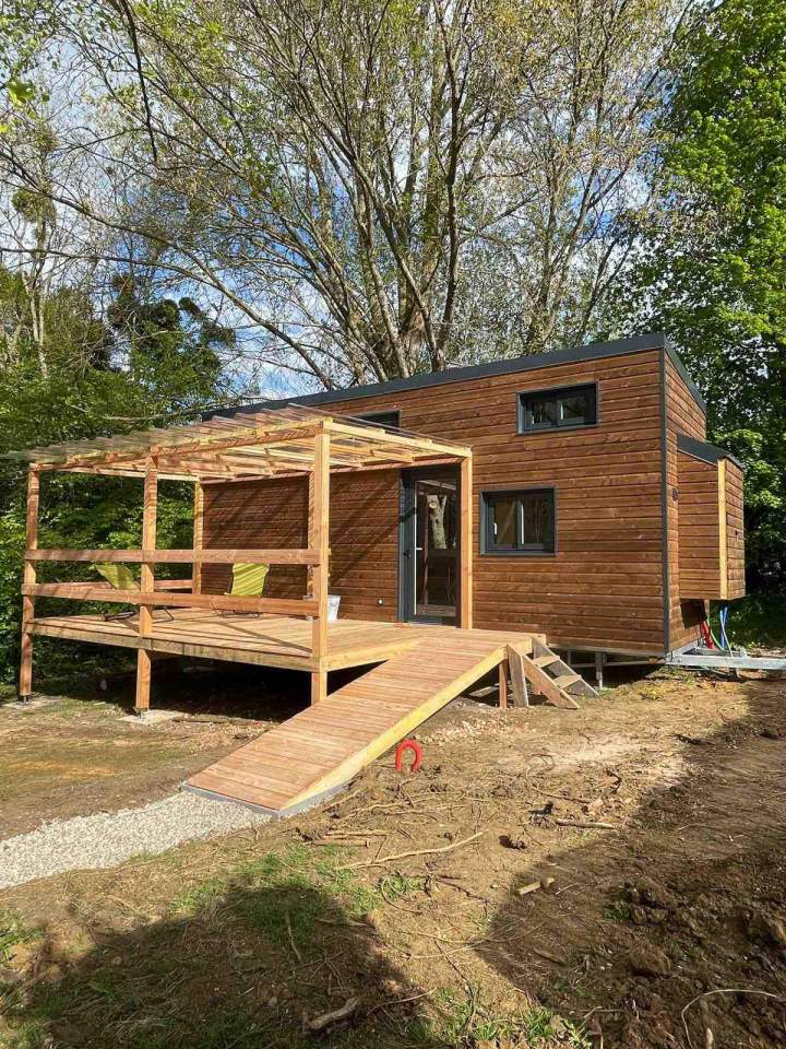Aménagement extérieur d'une tiny house Rouen