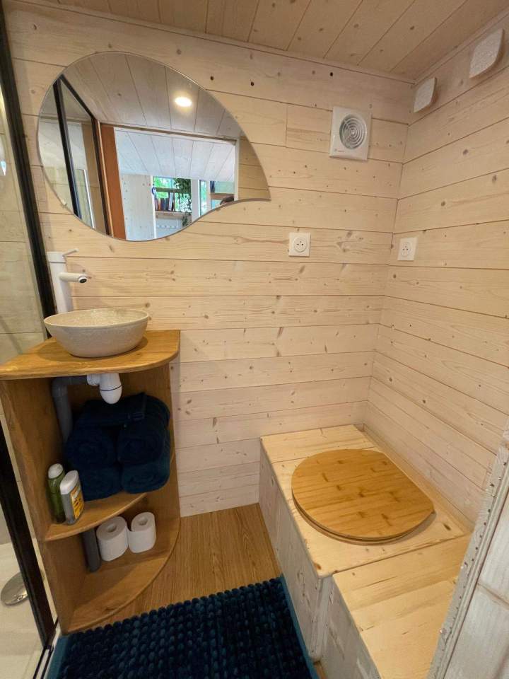 Agencement de toilette de tiny house Rouen