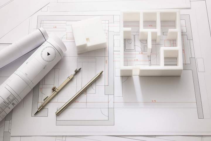 Plans architecturaux avec maquette 3D de tiny house Rouen